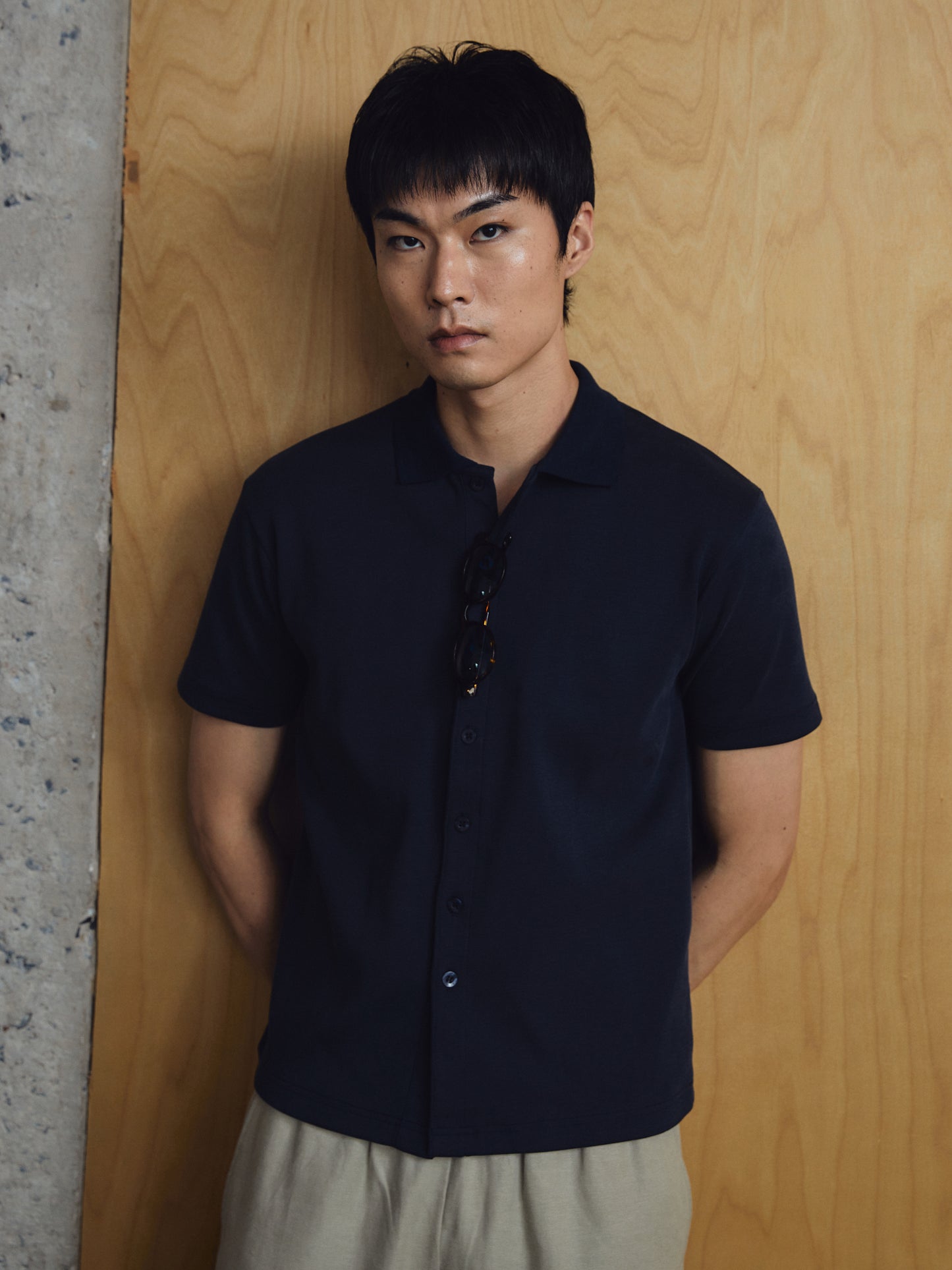 Marcel Buttoned up shirt - Navy Blue