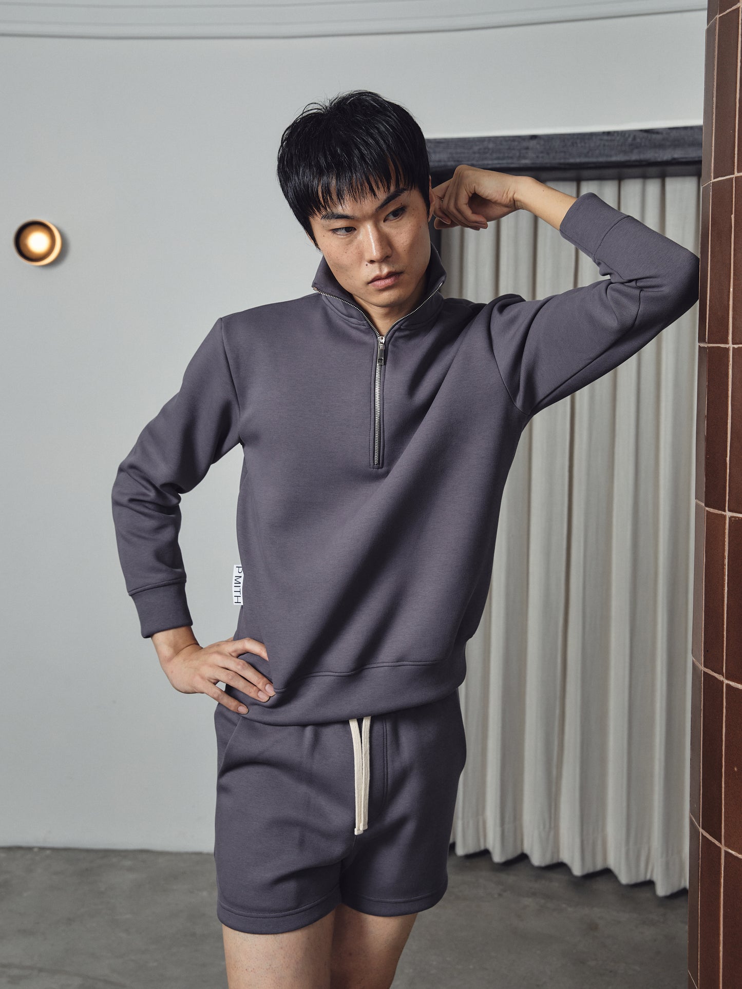 Reid Sweatzip Dust Grey