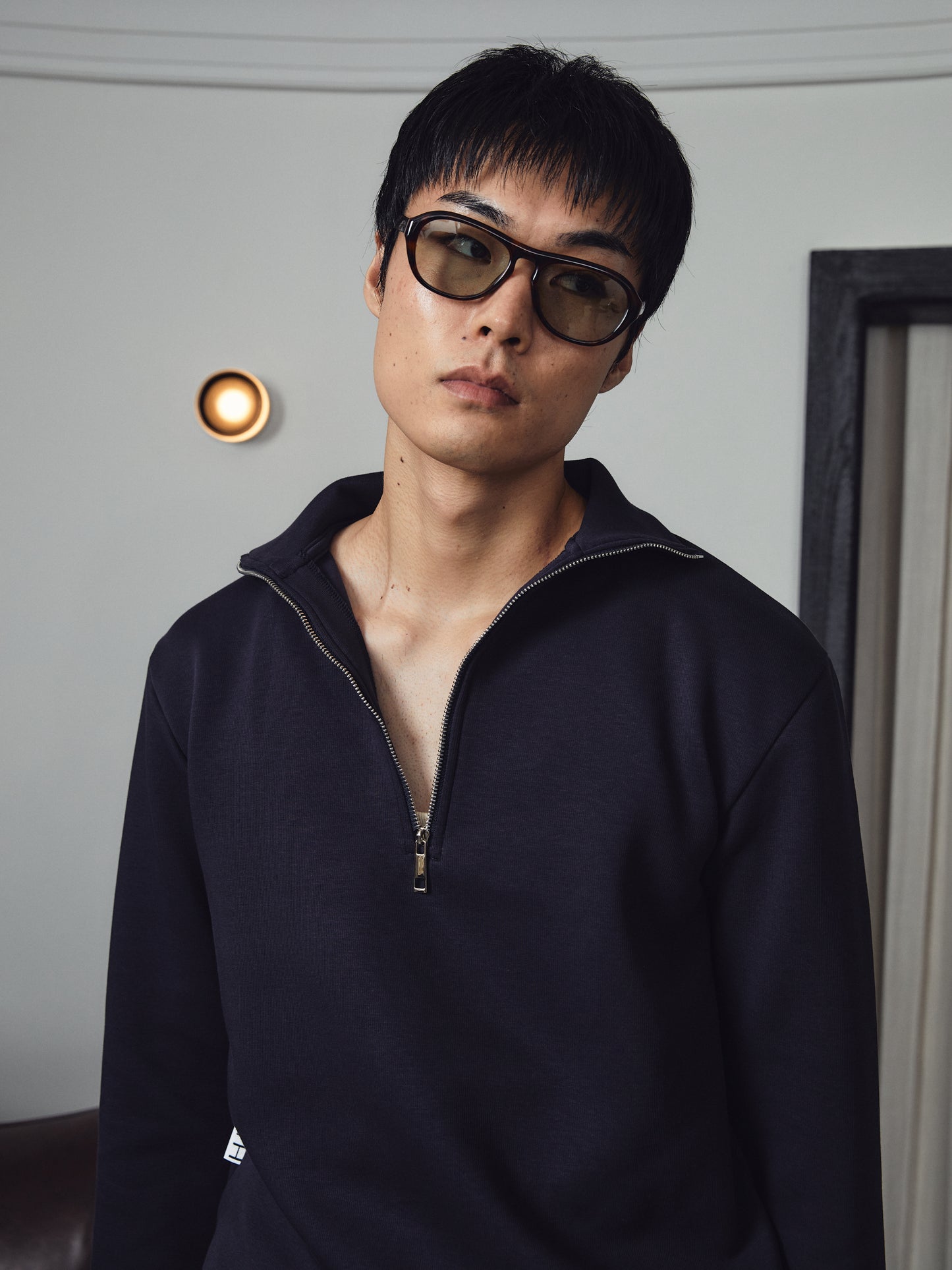 Reid Sweatzip Navy Blue