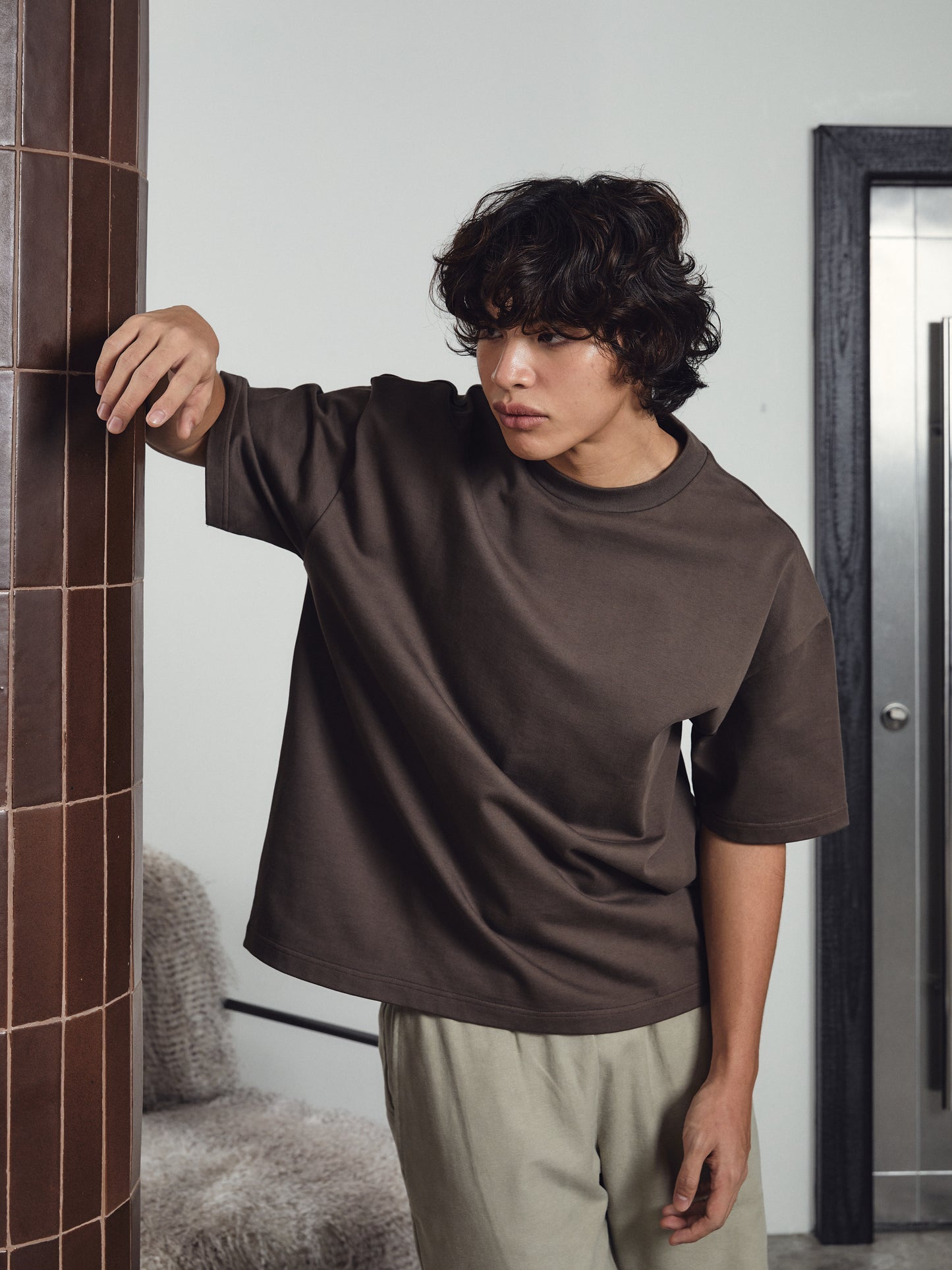 Elan Oversized T-Shirt - Brown