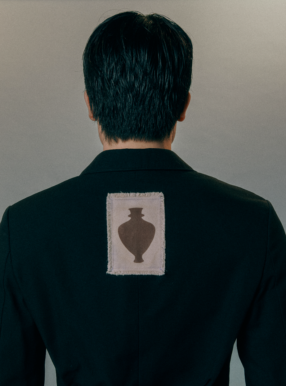 Black Textured Cotton Jacket