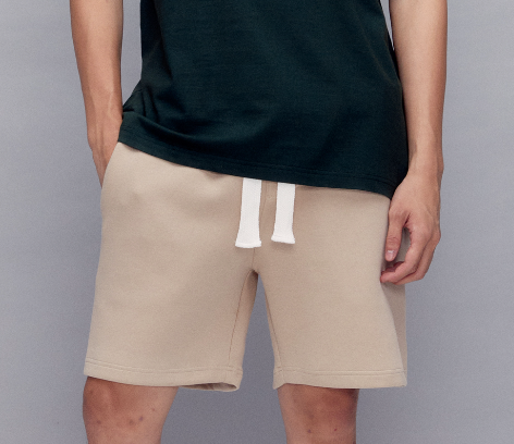 Beige Essentials Track Shorts