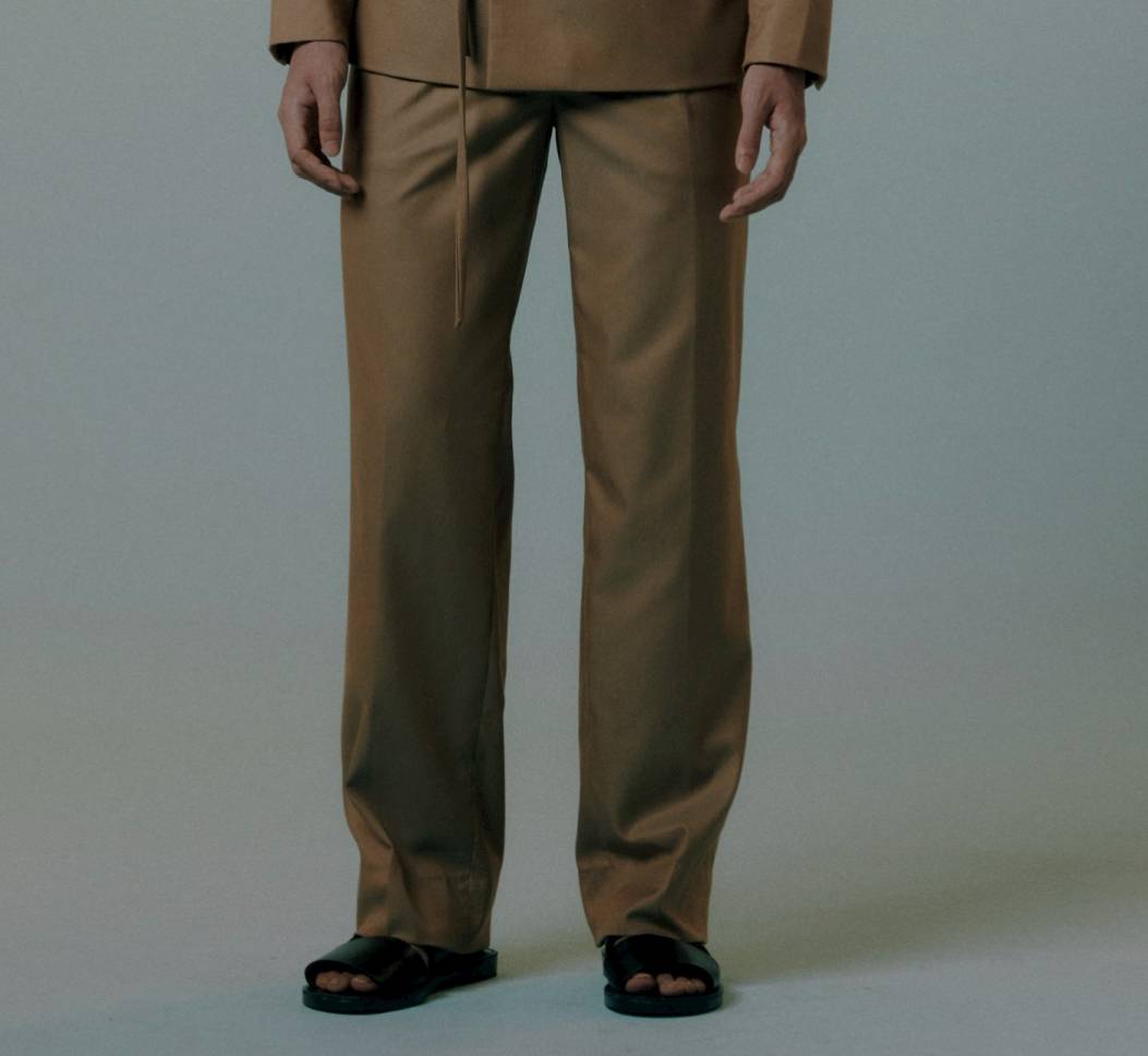 Golden Brown Straight Cut Trousers