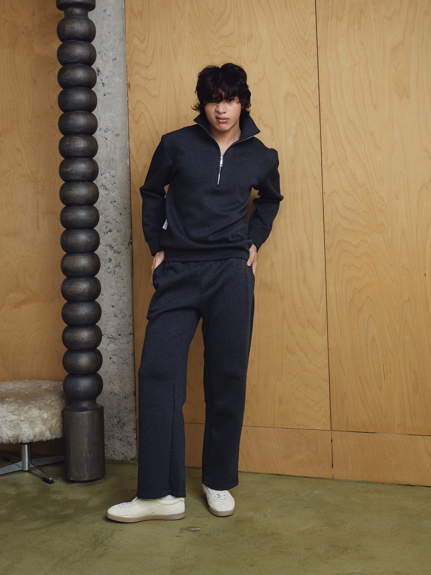 Reese Straight-cut Sweatpants Dark Heather
