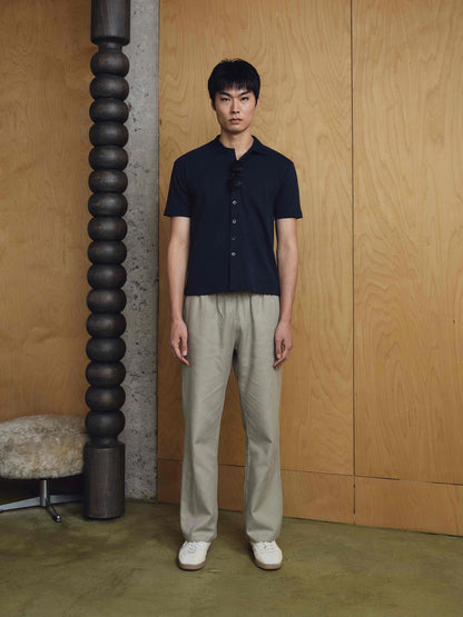 Mael Linen-blend Sweatpants - Moss Green