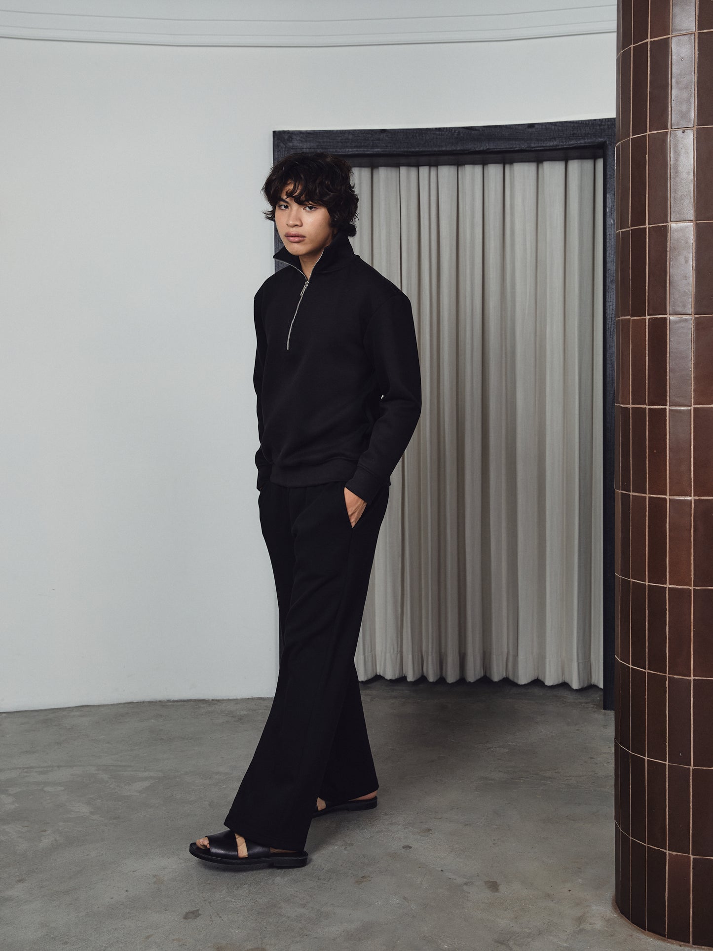 Reese Straight-cut Sweatpants Black