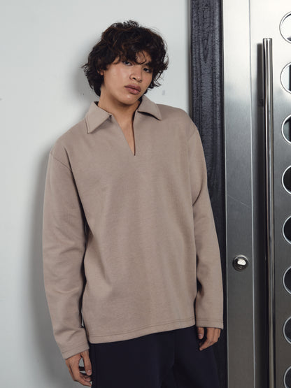 Djon Longsleeve t-shirt Beige