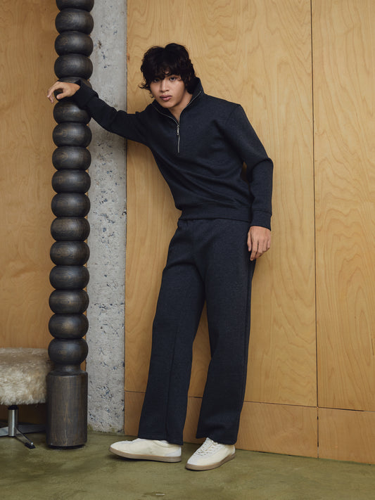 Reese Straight-cut Sweatpants Dark Heather