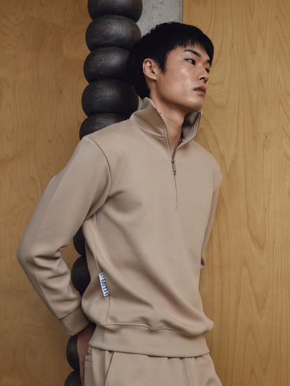 Reid Sweatzip Beige