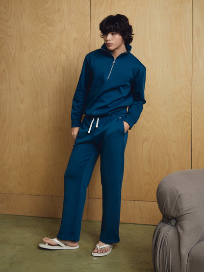 Reese Straight-cut Sweatpants Mineral Blue