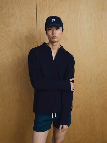 Djon Longsleeve t-shirt Navy Blue