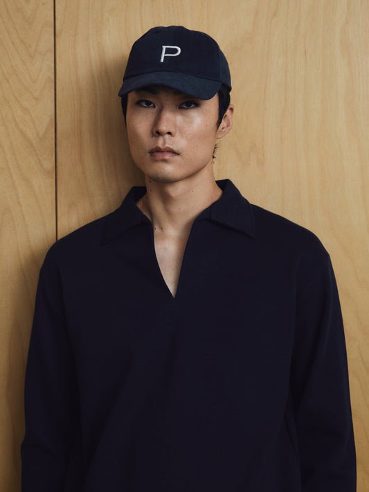 Djon Longsleeve t-shirt Navy Blue