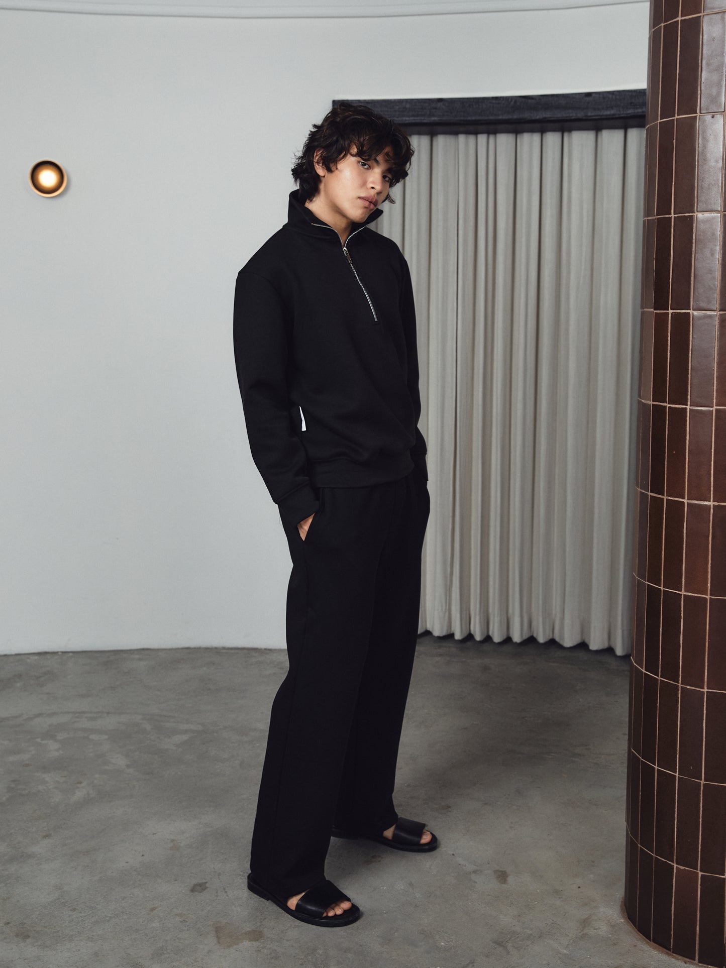 Reese Straight-cut Sweatpants Black