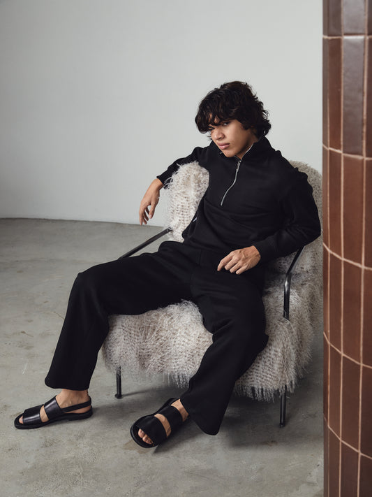 Reese Straight-cut Sweatpants Black