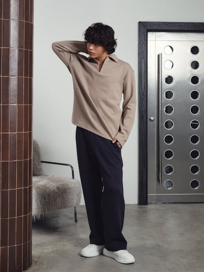 Djon Longsleeve t-shirt Beige