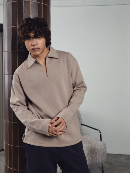 Djon Longsleeve t-shirt Beige