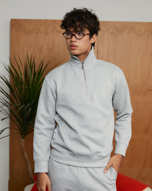 Grey Zippered Sweater