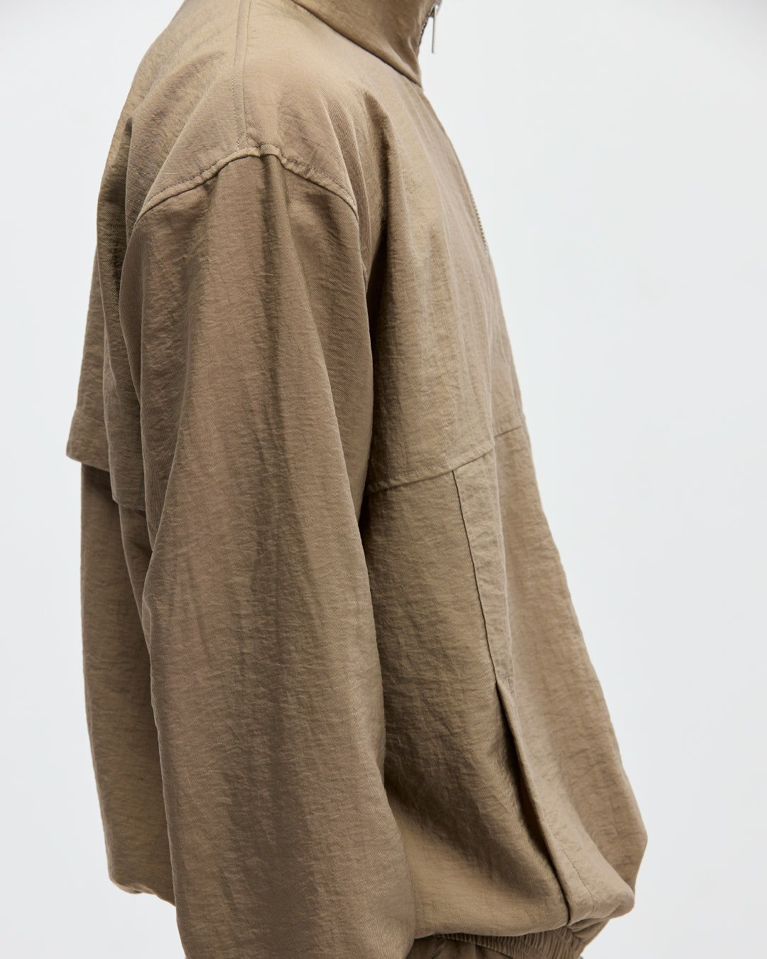 Noma Nylon Zippered Jacket  in Clay