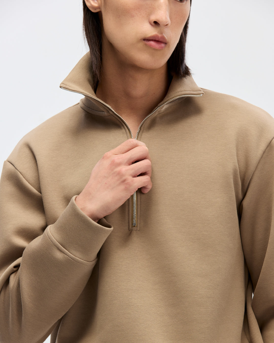 Reid Sweatzip in Clay
