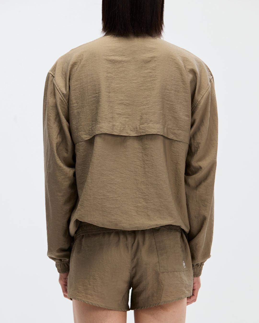 Noma Nylon Zippered Jacket  in Clay