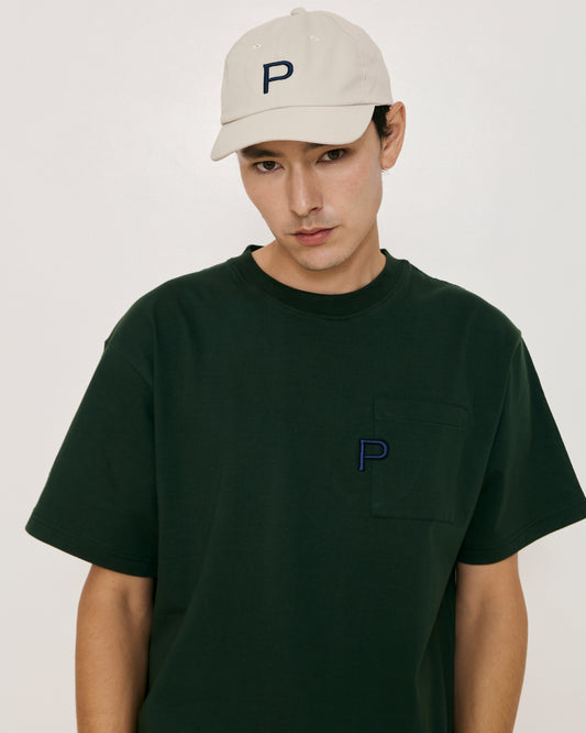 Dark Green Embroidery  P  Logo T-Shirt