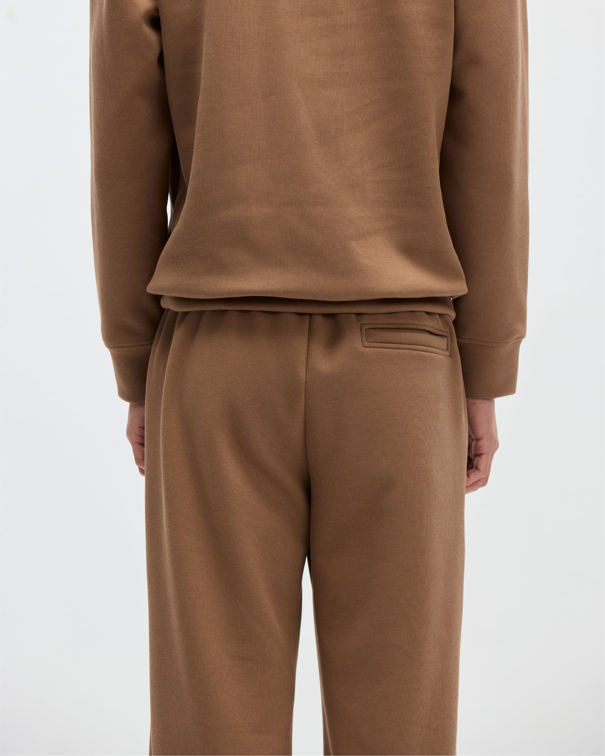 Reese Straight Cut Sweapants in Sepia Brown