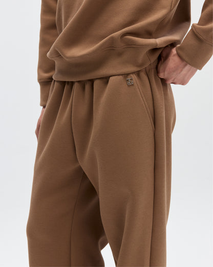 Reese Straight Cut Sweapants in Sepia Brown