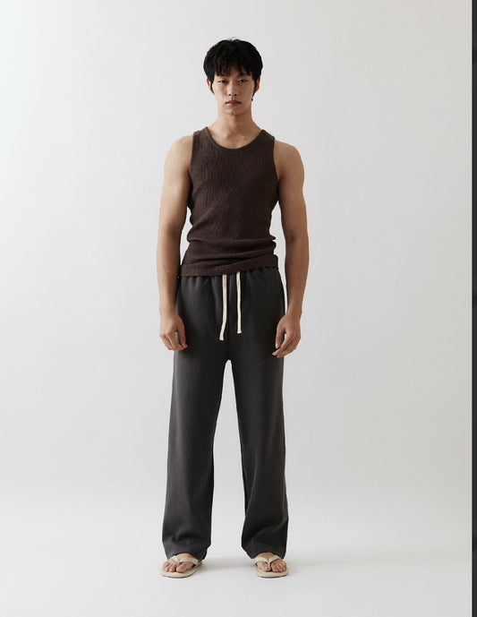 Sloane Knitted Tank Top In Brown