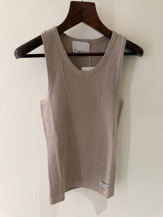 Sloane Knitted Tank Top In Bone