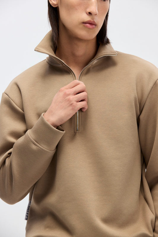 Reid Sweatzip in Clay