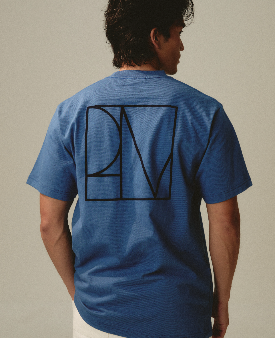 PM Emblem T-Shirt in Navy Blue