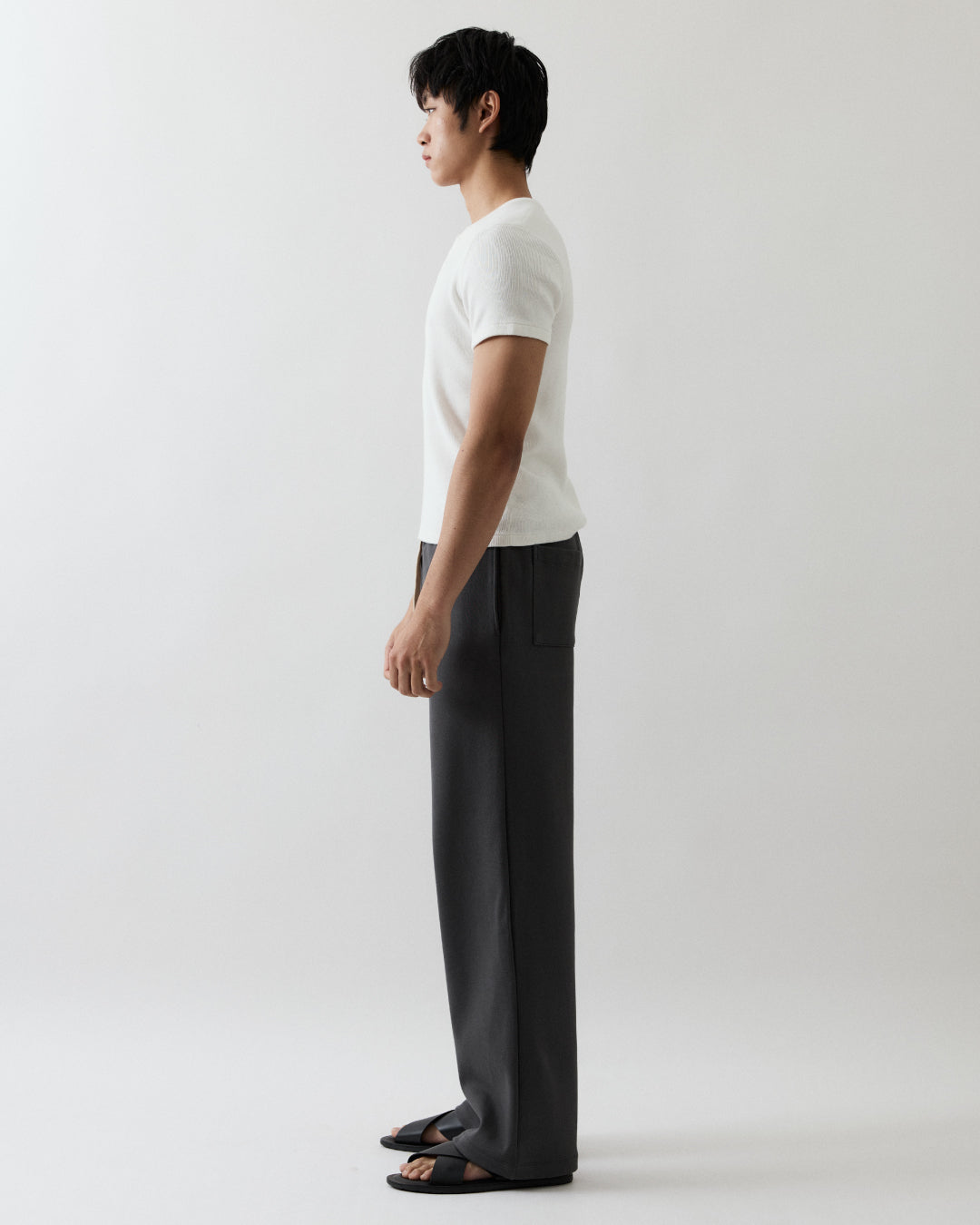 Malcolm Short-Sleeve Knitted Henley In white