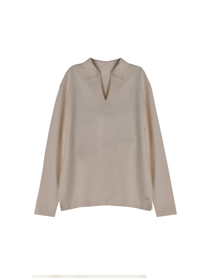 Djon Longsleeve t-shirt Beige