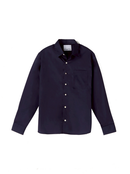 Vale Oversized Shirt - Navy Blue