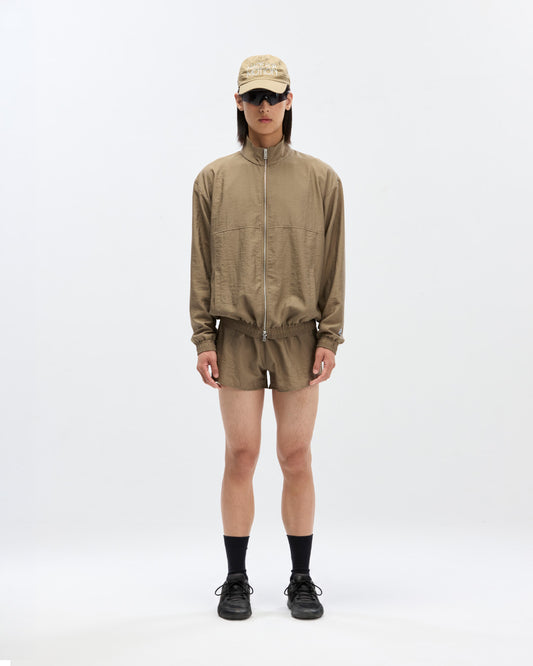 Noma Nylon Zippered Jacket  in Clay