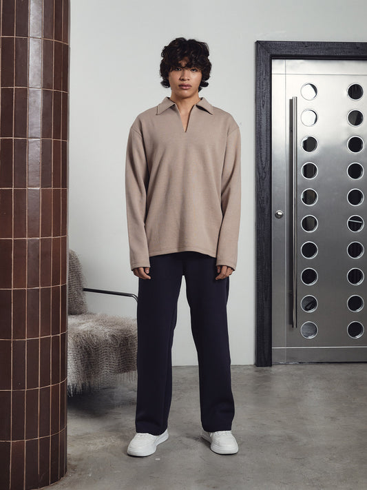 Djon Longsleeve t-shirt Beige