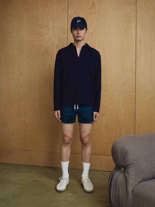 Djon Longsleeve t-shirt Navy Blue