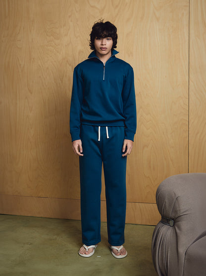 Reese Straight-cut Sweatpants Mineral Blue