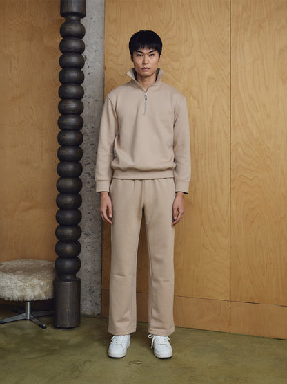 Reid Sweatzip Beige