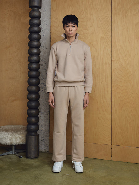 Reid Sweatzip Beige